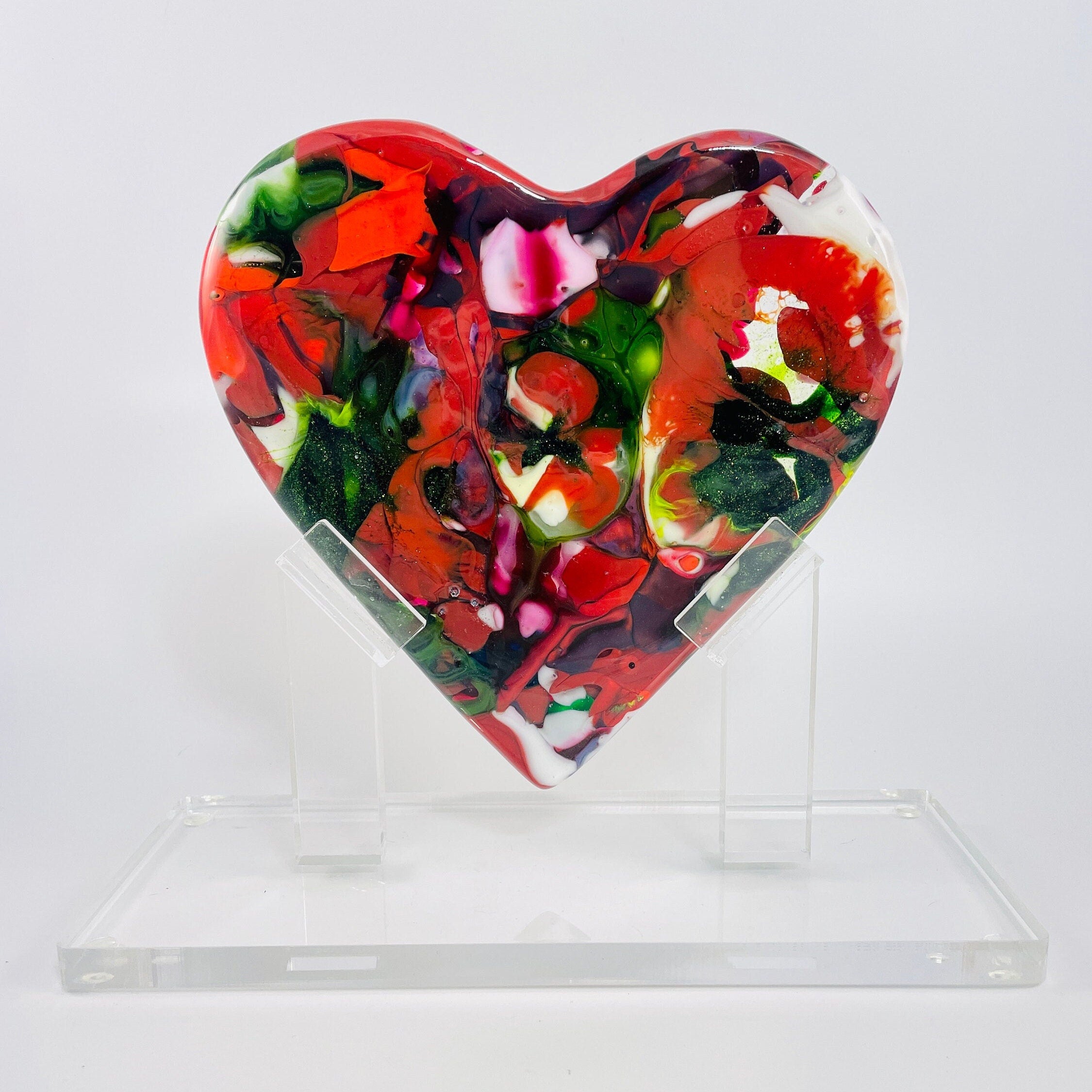 Heart of Glass, Glass Sculpture, Heart Gifts